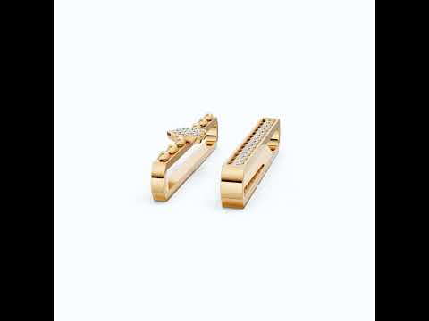 Modern Bar & Heart Watch Charm – Lab Grown Diamonds, Solid 14K Gold, Gift for Her, Luxury Bracelet Accessories