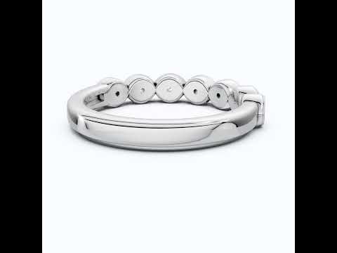 Round Cut Bezel Set Half Eternity Anniversary Ring