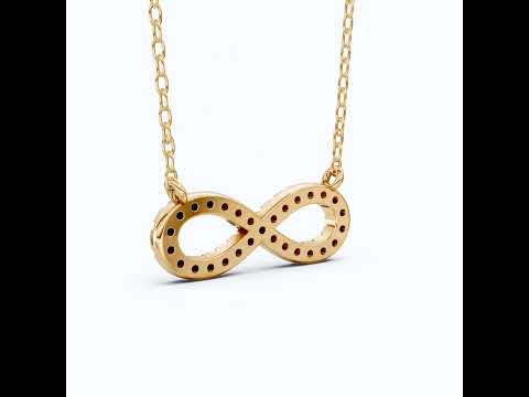 Classic Sideways Infinity Diamond Pendant in 14k Solid Gold, 0.44 TCW Round Cut Lab Grown Diamonds, Wedding Gift for Her, Promise Jewelry