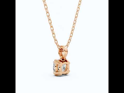 Solitaire Double Prong Wedding Pendant in 14k Solid Gold, 1.50 CT Cushion Cut Lab Diamond, Dainty Pendant, Birthday Gift for Her, Bridal Jewelry