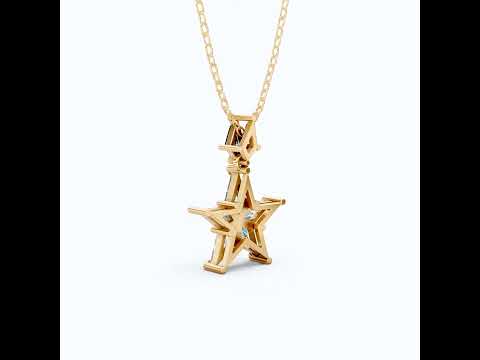 Five Point Starburst Kite Cut Wedding Pendant in 14K Solid Gold, 1.40 CT Kite Cut Lab Created Diamond, Gift for Her, Bridal Jewelry