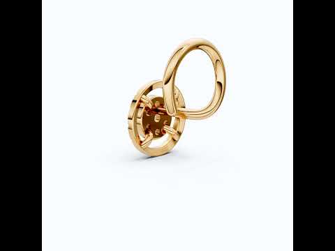 Lock-Inspired Floral Cluster Lab Diamond Nose Pin in 14K Solid Gold, Handmade Jewelry Gift for Her, Bridal Nose Stud