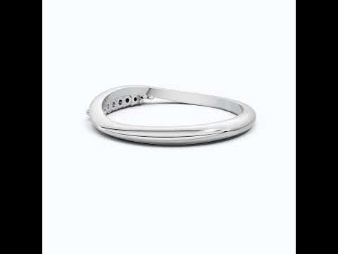 Tiara Curved Wedding Simple Ring For Women