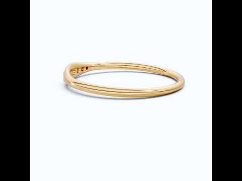 Tapered Round Cut Lab Diamond Engagement Band in Solid 10k/14k Gold, Wedding Gift for Wife, Handmade Simple Band Jewelry