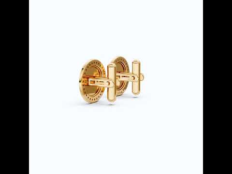 Crown Motif Diamond Cufflinks 14K Solid Gold, 0.48 TCW Lab Diamonds, Designer Men's Accessory, Luxury Gift for Him, Wedding Gift