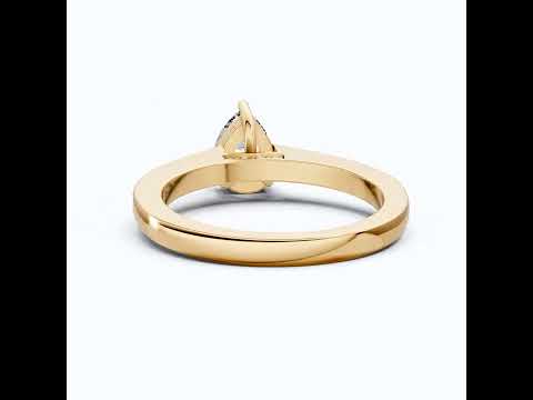 1.25 CT Pear Cut Hidden Halo Pave Engagement Ring in Lab Grown Diamond - 14K Solid Gold, Wedding Gift for Wife, Handmade Everyday Ring
