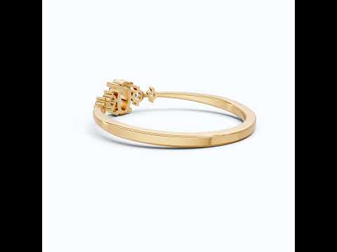 Vintage-Inspired Oval Stacker Wedding Ring in 14K Solid Gold, 0.18 CT Oval Cut Lab Grown Diamond, Promise Ring, Anniversary Gift For Her