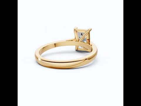 Timeless Radiant Solitaire Engagement Ring in 14K Solid Gold, 2.00 CT Radiant Cut Lab Grown Diamond, Handmade Fine Jewelry, Anniversary Gift for Women