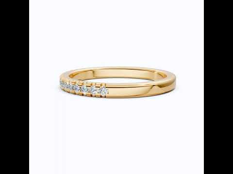 Sparkling Pavé Set Eternity Band in 14K Solid Gold, 0.24 TCW Round Cut Lab Created Diamonds, Wedding Ring, Handmade Jewelry, Gift For Her