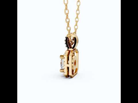 Vintage Inspired Halo Wedding Pendant in Solid 14k Gold, 0.75 CT Round Cut Lab Diamond, Bridal Jewelry, Gift for Her