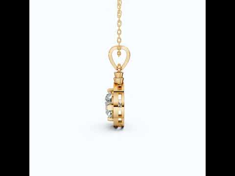 Timeless Halo Cluster Wedding Pendant in 14K Solid Gold, 2.50 CT Round Cut Lab Grown Diamond, Anniversary Gift For Her, Daily Wear Jewelry