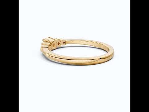Elegant Five Stone Lab Diamond Stacker Ring, Anniversary Gift