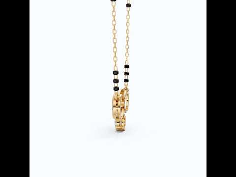 Minimal Infinity Symbol Tanmaniya Necklace in 14K Solid Gold, 0.68 TCW Round Cut Lab Created Diamonds, Everyday jewelry, Bridal Gift For Her