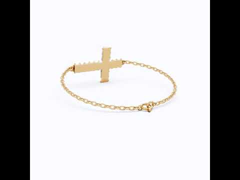 Sparkling Baguette Cluster Cross Bracelet in 14K Solid Gold, 1.80 TCW Baguette Cut Lab Created Diamonds, Stacking Bracelet, Bridal Jewelry, Wedding Gift for Her