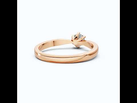 0.30 CT Round Cut Solitaire Engagement Ring in Lab Grown Diamond - 14K Solid Gold, Simple Ring For Women, Daily Wear Jewelry, Handmade Ring