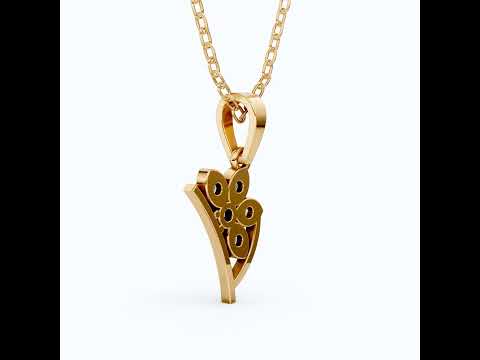 Flower Blossom Cluster Diamond Pendant in 14K Solid Gold, 0.25 TCW Round Cut Lab Diamonds, Birthday Gift for Her, Anniversary Pendant, Bridal Accessory