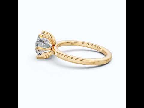 Elegant Six Prong Solitaire Engagement Ring in 14K Solid Gold, 2.50 CT Round Cut Lab Created Diamond, Anniversary Gift for Her,