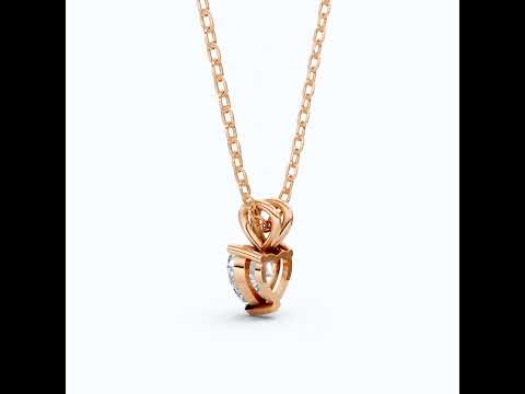 1.00 CT Heart Cut Lab Diamond Solitaire Wedding Pendant 14k Solid Gold or Sterling Silver Pendant, Anniversary Gift for Her, Bridal Jewelry, Anniversary Gift