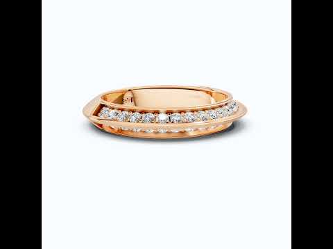 Knife Edge Half Eternity Wedding Band in 14k Solid Gold, 0.68 TCW Round Cut Lab Grown Diamonds, Anniversary Gift for Wife, Bridal Jewelry, Handmade Jewelry