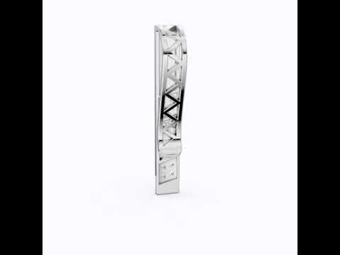 Men’s Modern Tie Pin in 14K Gold, Trillion Lab Grown Diamond Accent, Handmade Groom Wedding Accessories, Luxury Gift for Him