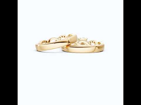 Round Cut Diamond Twisted Pave Engagement Ring Set in 14K Solid Gold, Crossover Wedding Ring Set, Ring for Women, Anniversary Gift for Wife