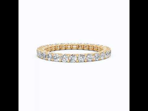 Sparkling Full Eternity Wedding Band in 14K Solid Gold, 1.20 TCW Round Cut Lab Created Diamonds, Bridal Jewelry, Anniversary Gift for Her