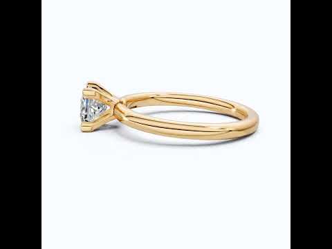 Timeless Princess Four-Prong Solitaire Engagement Ring in 14K Solid Gold, 0.70 CT Princess Cut Lab Grown Diamond, Anniversary Gift for Her, Bridal Jewelry