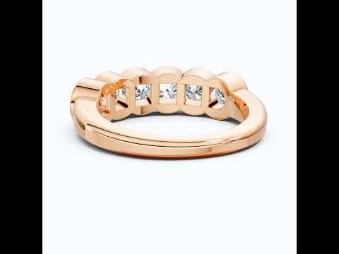 Classic Round Six-Stone Eternity Wedding Band in 14K Solid Gold, 1.50 TCW Round Cut Lab Created Diamonds, Birthday Gift For Her, Everyday Wedding Band