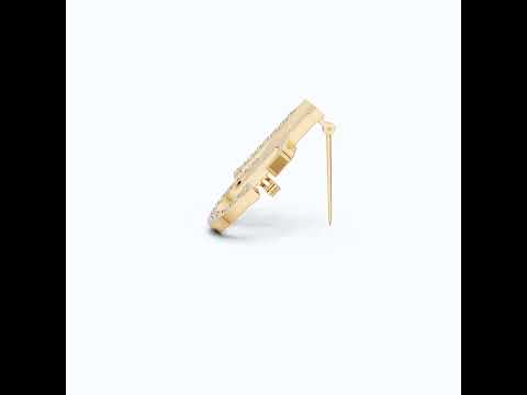 Custom Elegant NG Letter Diamond Brooch in 14K Rose Gold, Monogram Pin, Luxury Personalized Gift for Her/Him, Wedding Accessories