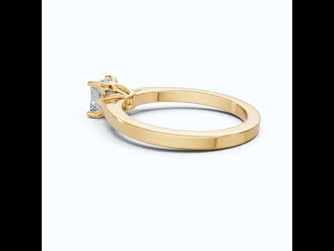 0.50 CT Princess Cut Lab Grown Diamond Solitaire Engagement Ring in 14K Yellow Gold, Anniversary Gift, Ring For Women, Handmade Jewelry, Everyday Jewelry
