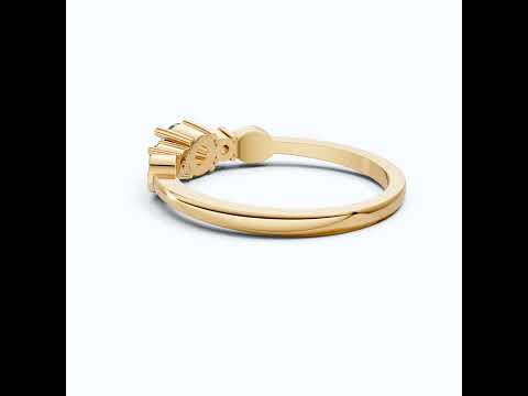 Dainty Round Cluster Casual Engagement Ring in 14K Solid Gold, 0.47 TCW Round Cut Lab Created Diamonds, Birthday Gift For Her, Daily Wear Ring