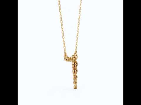 Graduated Bezel Vertical Pendant in 14K Solid Gold, 1.29 TCW Round Cut Lab Created Diamonds, Wedding Gift for Her, Anniversary Jewelry