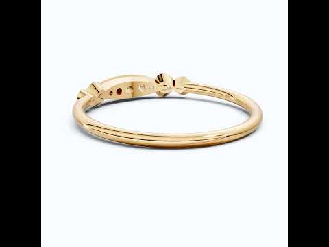 Modern Five-Stone Twisted Stacker Wedding Band in 14K Solid Gold, 0.09 TCW Round Cut Lab Grown Diamonds, Promise Ring, Stackable Jewelry, Birthday Gift for Her