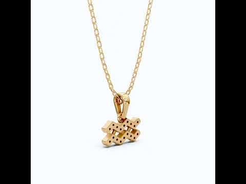 Astrology Aquarius Zodiac Sign Pendant in 14K Solid Gold, Horoscope Gift Jewelry, Wedding Pendant for Her