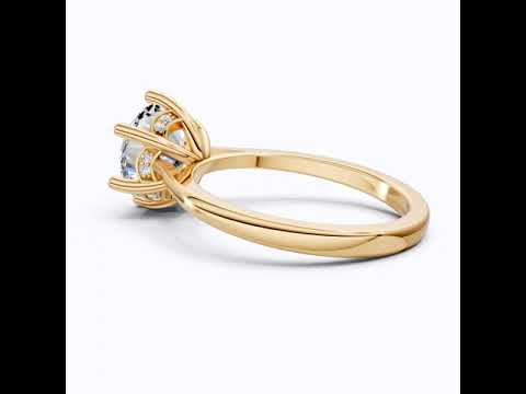 Sparkling Hidden Halo Solitaire Engagement Ring in 18K Solid Gold, 2.43 CT Round Cut Lab Diamond, Bridal Jewelry, Perfect Gift for Her, Anniversary Gift