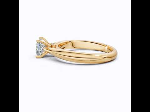 Unique Solitaire Accent Diamond Engagement Ring in 14K Solid Gold, 0.70 Princess Cut Lab Grown Diamond, Anniversary Gift for Her, Christmas Gift