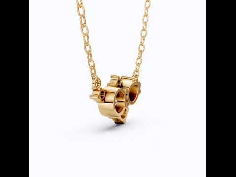 Elegant Pear & Round Multi-Stone Pendant in 14K Solid Gold, 1.12 TCW Pear/Round Cut Lab Grown Diamonds, Bridal Jewelry, Wedding Gift for Her