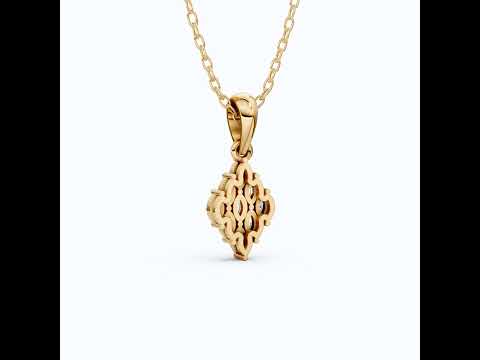 Vintage-Inspired Marquise Diamond Cluster Pendant in 14k Solid Gold, 0.58 TCW Marquise Cut Lab Grown Diamonds, Bridal Jewelry Gift, Everyday Pendant