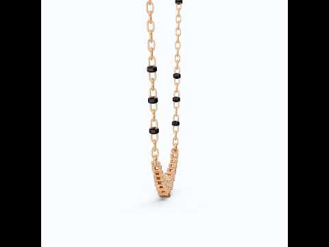 Graduated V Cluster Tanmaniya Mangalsutra Necklace in Lab Diamond – 18K Solid Gold, Elegant Wedding Jewelry For Women, Everyday Necklace