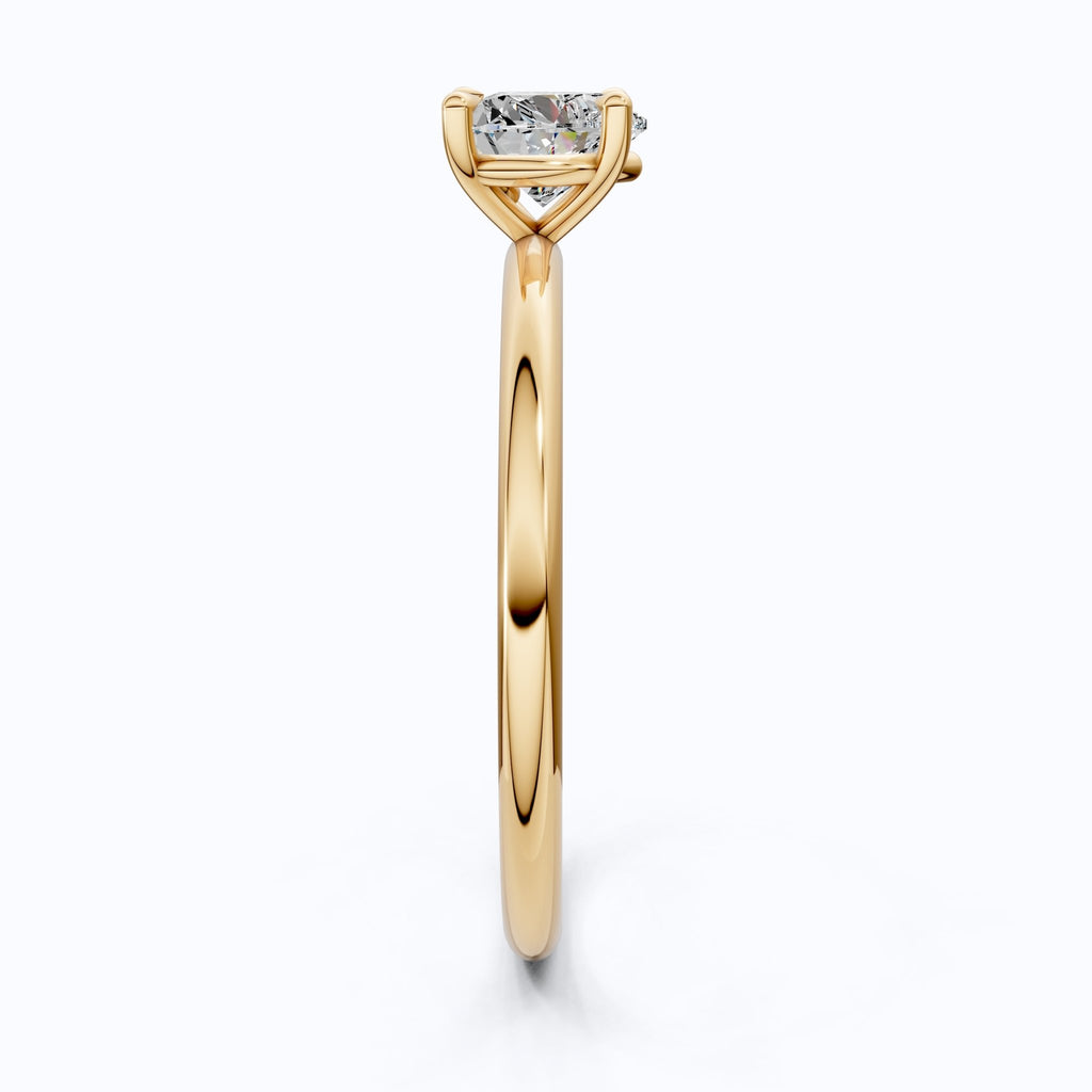 Romantic Heart Cut Solitaire Engagement Ring in 14k Solid Gold, 0.50 CT Heart Cut Lab Grown Diamond, Proposal Ring Gift for - Shoora Designs