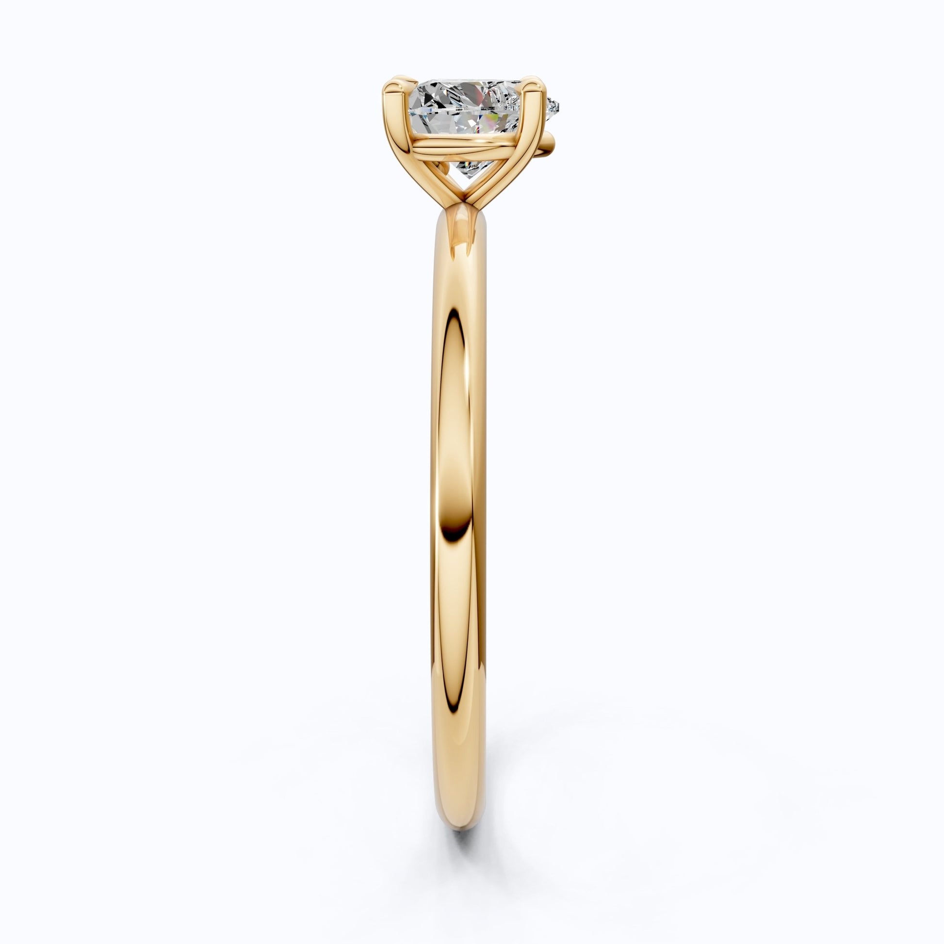 Romantic Heart Cut Solitaire Engagement Ring in 14k Solid Gold, 0.50 CT Heart Cut Lab Grown Diamond, Proposal Ring Gift for - Shoora Designs