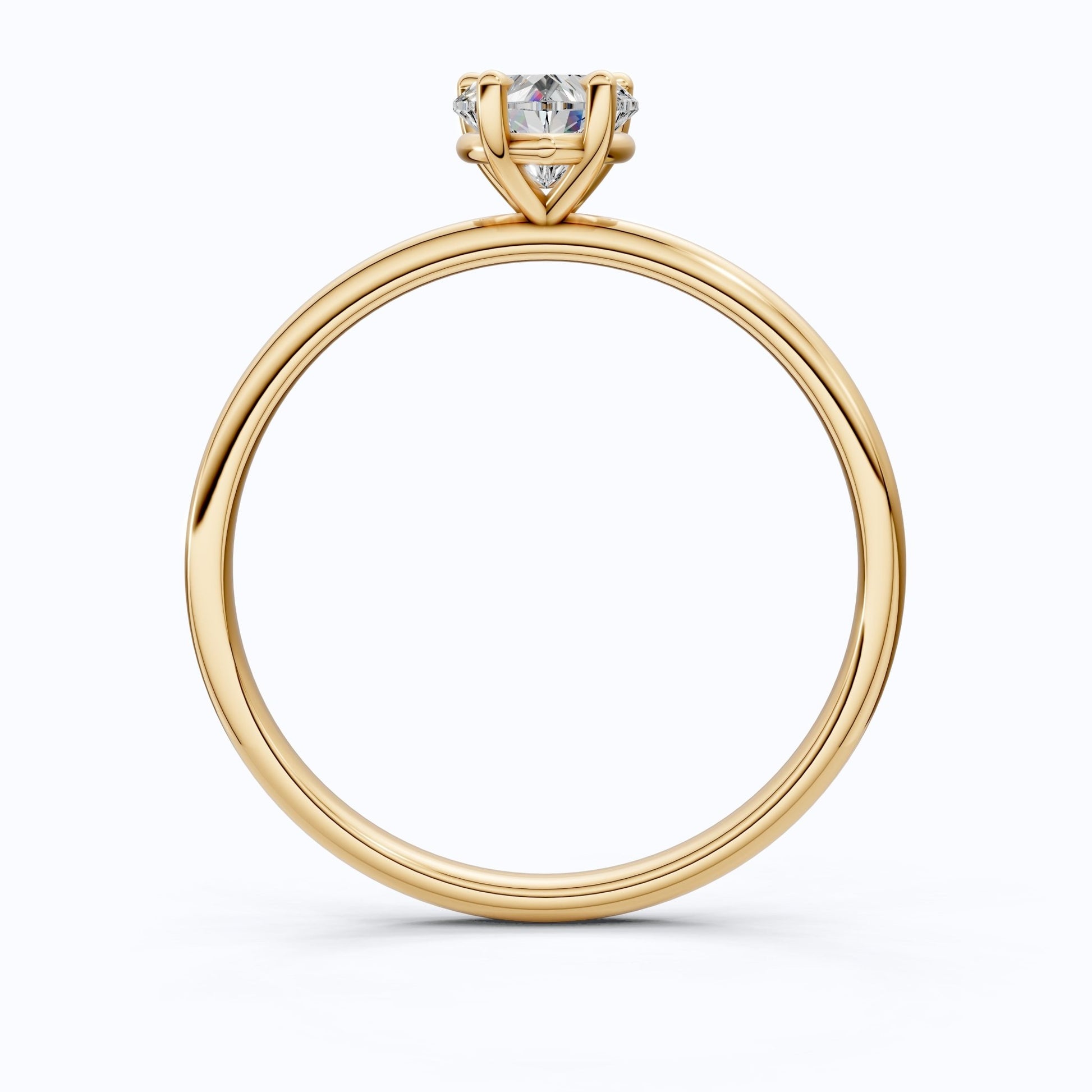 Romantic Heart Cut Solitaire Engagement Ring in 14k Solid Gold, 0.50 CT Heart Cut Lab Grown Diamond, Proposal Ring Gift for - Shoora Designs