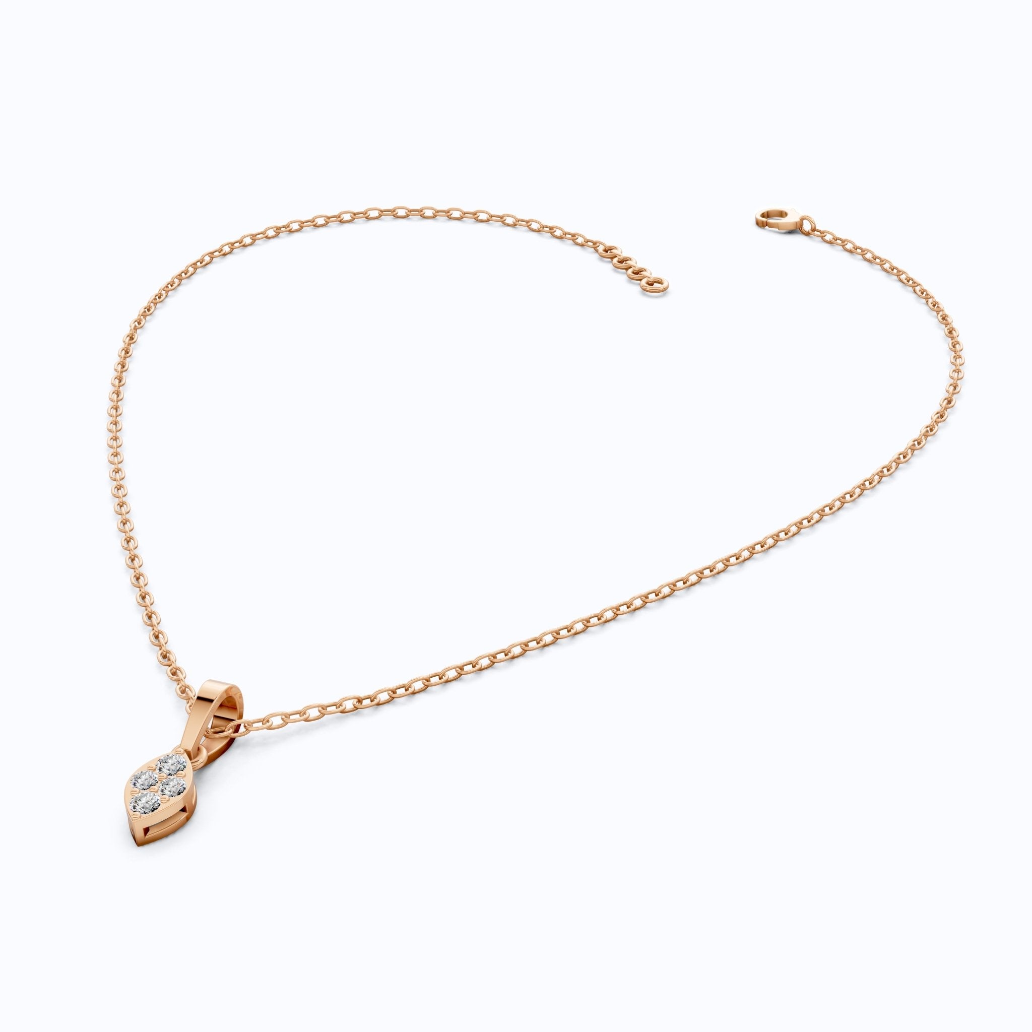 Round Cluster Micro Everyday Pendant in 14k Solid Gold, 0.12 TCW Round Cut Lab Grown Diamonds, Special Gift For Daughter - Shoora Designs