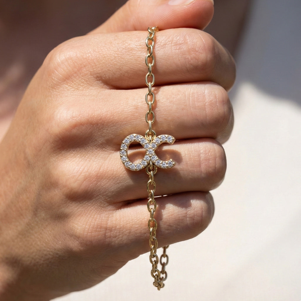 Taurus Zodiac Symbol Chain Bracelet in 14K Solid Gold, 0.22 TCW Round Cut Lab Grown Diamonds, Dainty Charm, Zodiac Gift for Her, Astrology Jewelry
