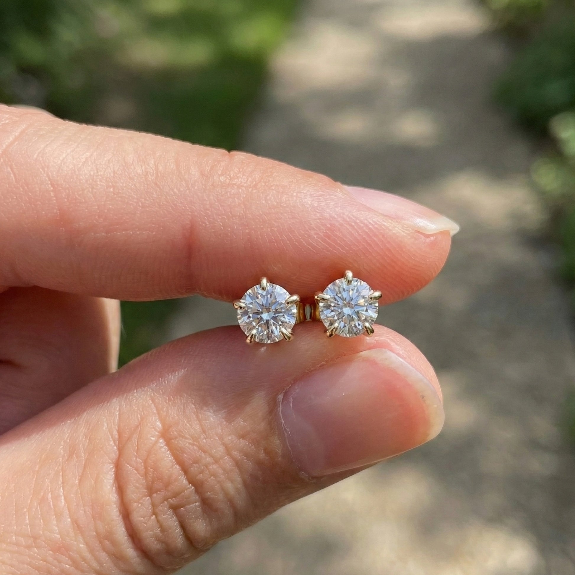 14K Rose Gold Trending Wedding Earrings, 2.00 TCW Round Cut Lab Grown Diamonds, Anniversary Gift for Wife, Handmade Luxury Jewelry