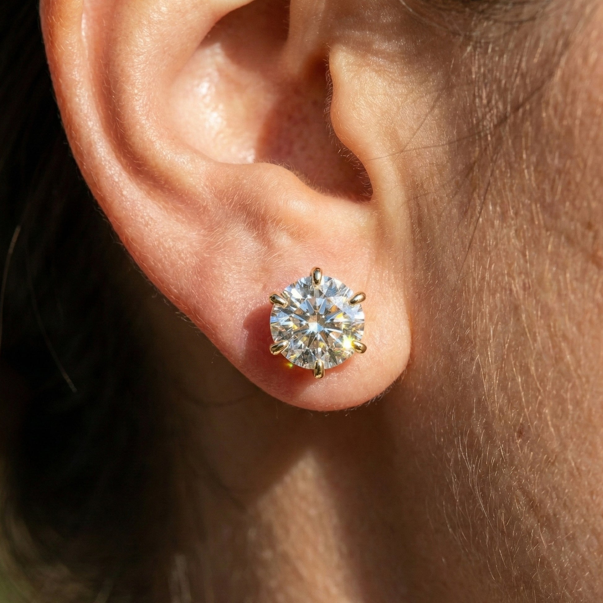 14K Rose Gold Trending Wedding Earrings, 2.00 TCW Round Cut Lab Grown Diamonds, Anniversary Gift for Wife, Handmade Luxury Jewelry