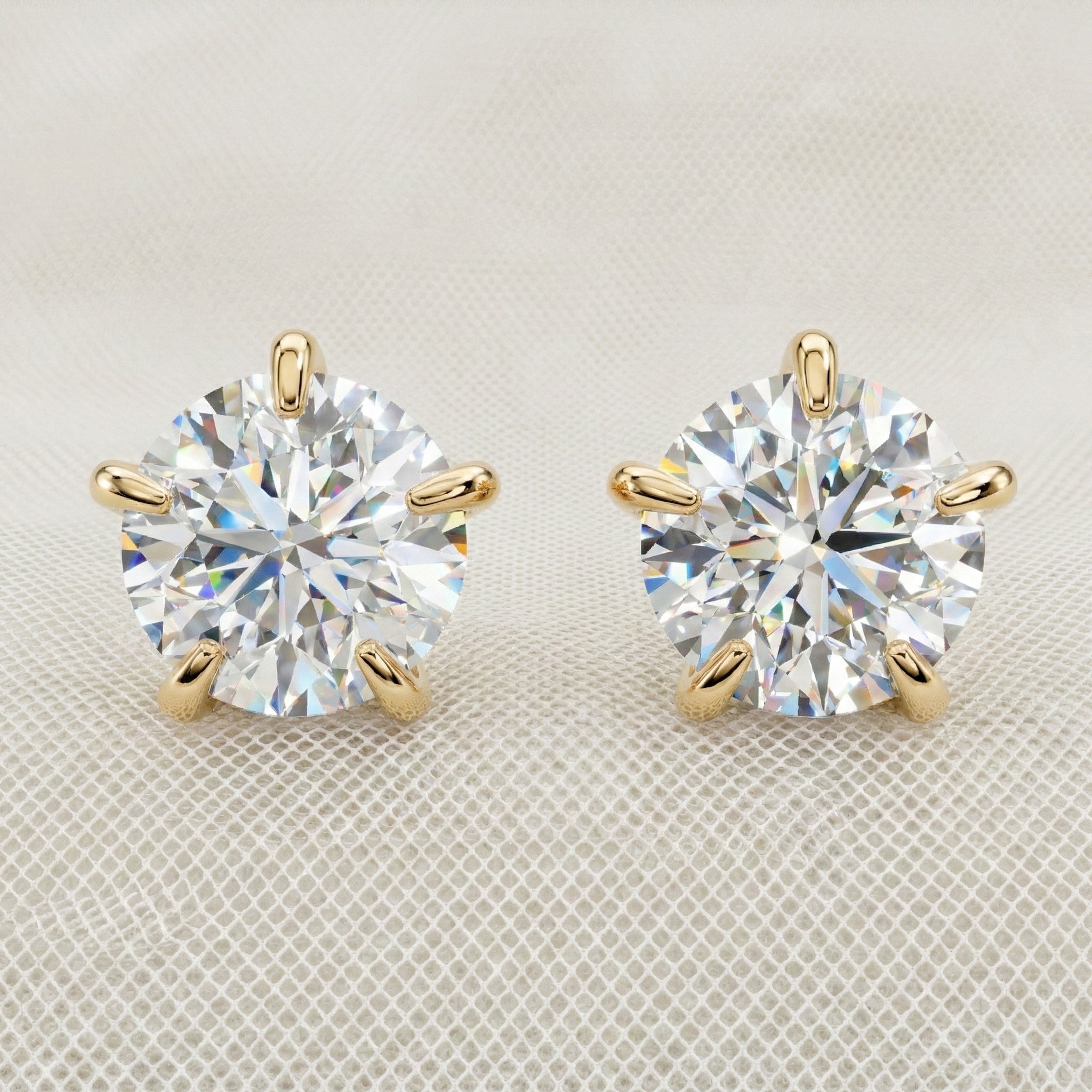 14K Rose Gold Trending Wedding Earrings, 2.00 TCW Round Cut Lab Grown Diamonds, Anniversary Gift for Wife, Handmade Luxury Jewelry