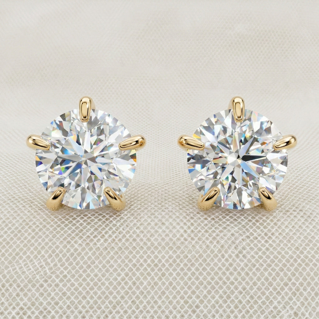 14K Rose Gold Trending Wedding Earrings, 2.00 TCW Round Cut Lab Grown Diamonds, Anniversary Gift for Wife, Handmade Luxury Jewelry