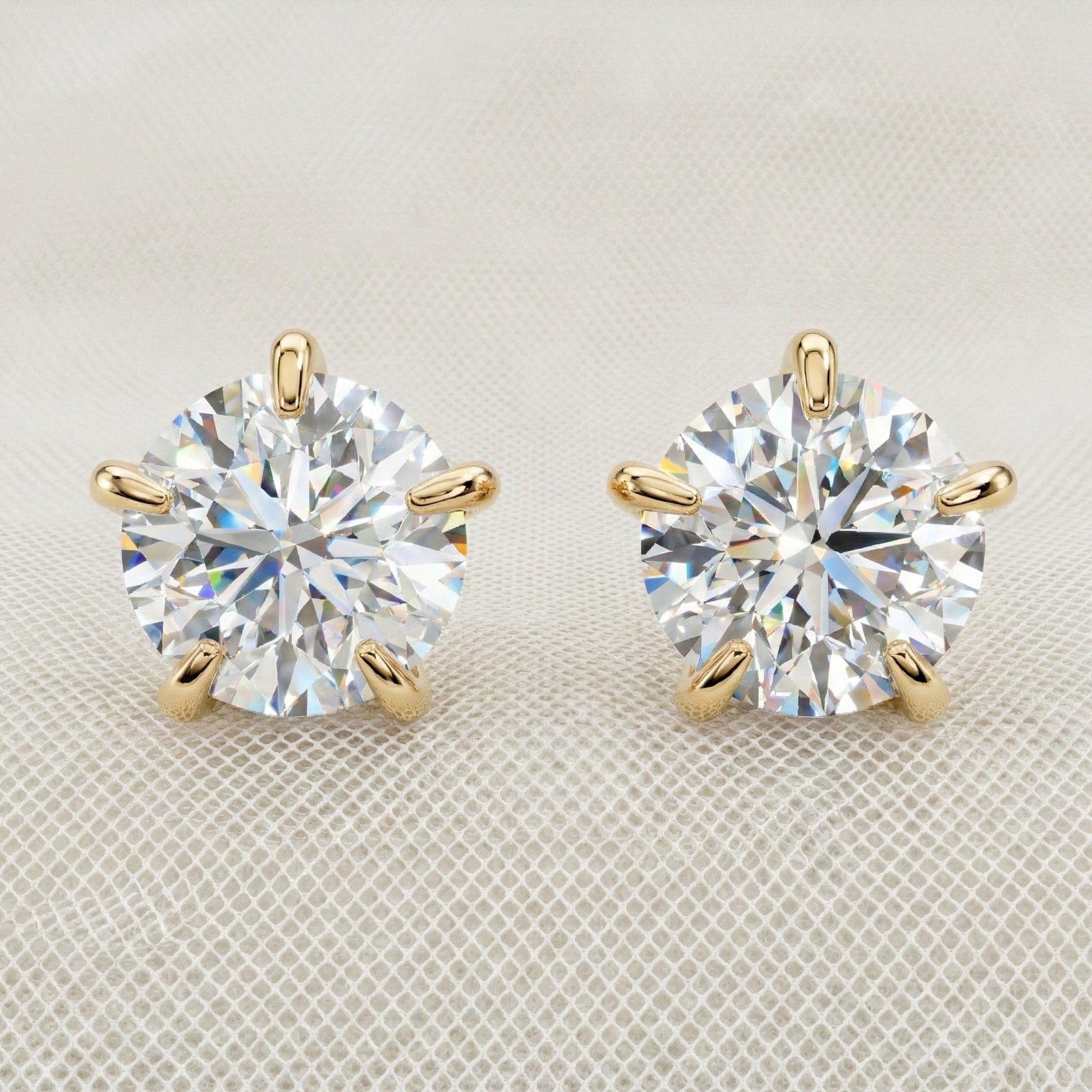 14K Rose Gold Trending Wedding Earrings, 2.00 TCW Round Cut Lab Grown Diamonds, Anniversary Gift for Wife, Handmade Luxury Jewelry