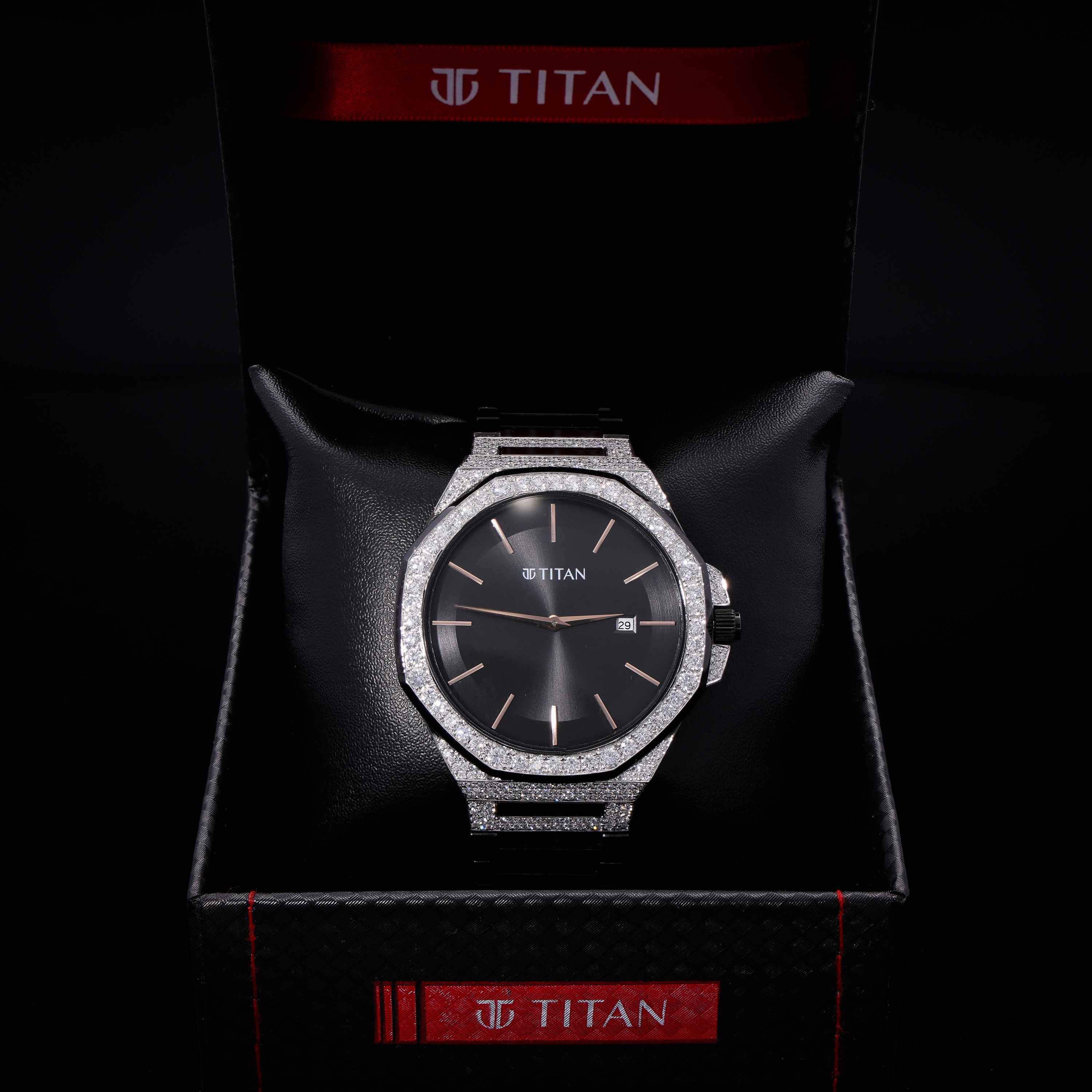 Titan Customised Watch, Stainless Steel Strap Bracelet for Men